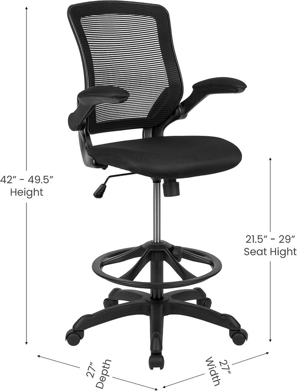 Kale Mid-Back Swivel Office Chair with Adjustable Foot Ring, Lumbar Support, and gallery