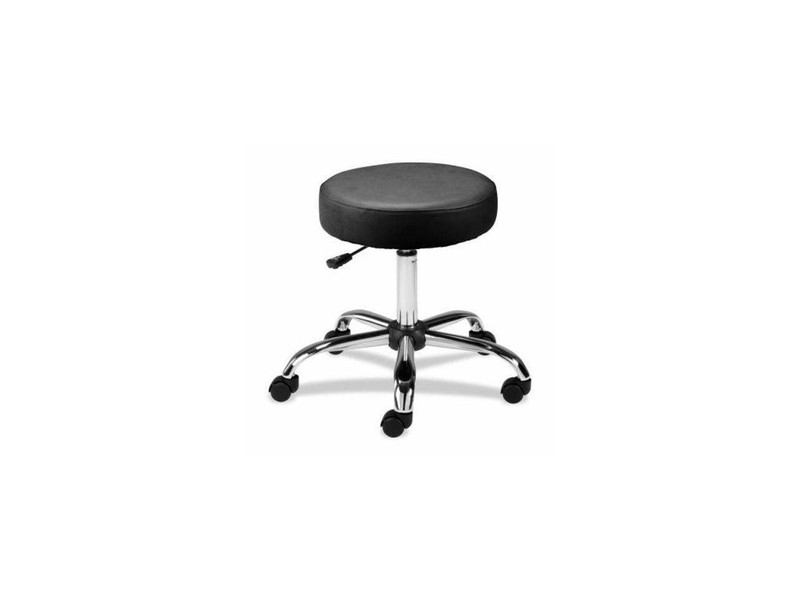 Lorell Pneumatic Height Stool Backless 24"x24"x23" Black 69513 gallery