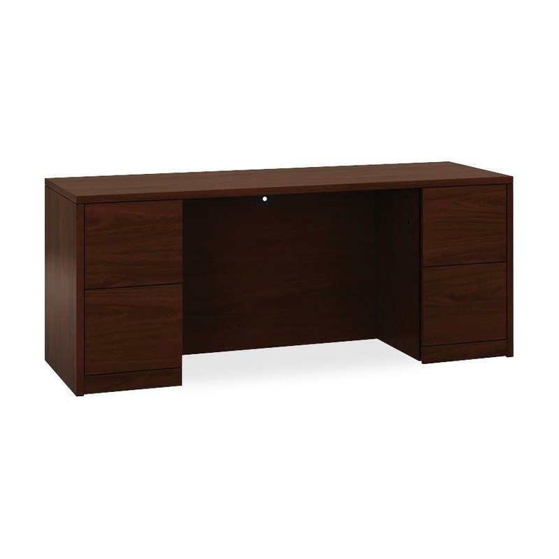 The Hon 105900NN Kneespace Credenza 72" Mahogany 2 Pedestal gallery