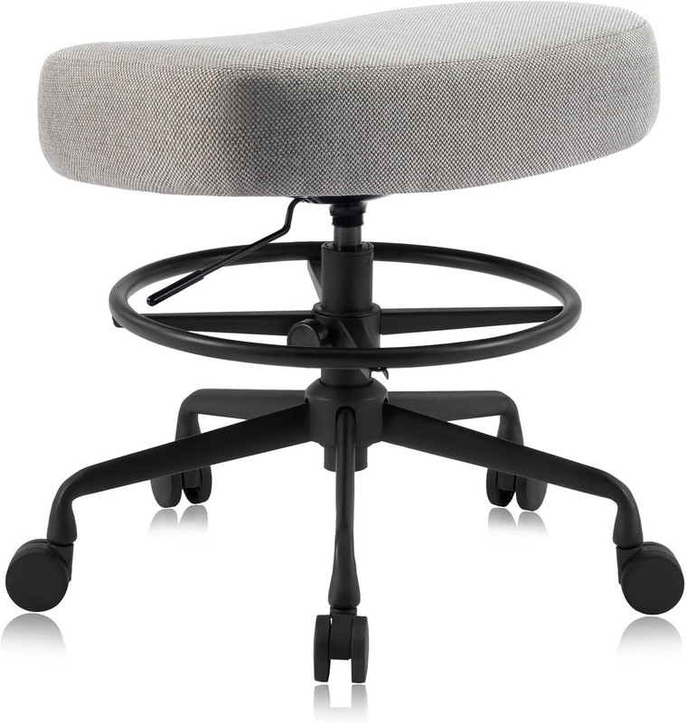 Pneumatic Swivel Rolling Saddle Stool 504 Kalea with Adjustable Foot Ring for Cl