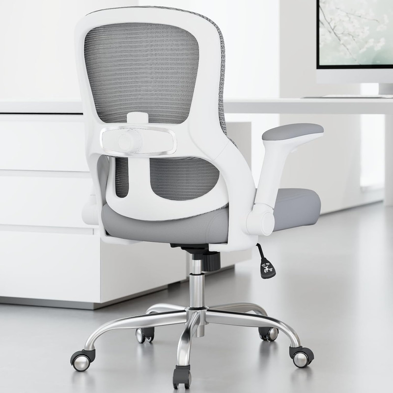 Ergonomic High Back Office Chair with Lumbar Support & 3D Armrests – Grey