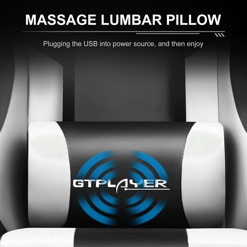 Gaming Chair, Computer Chair with Footrest and Lumbar Support, Height Adjusta... gallery