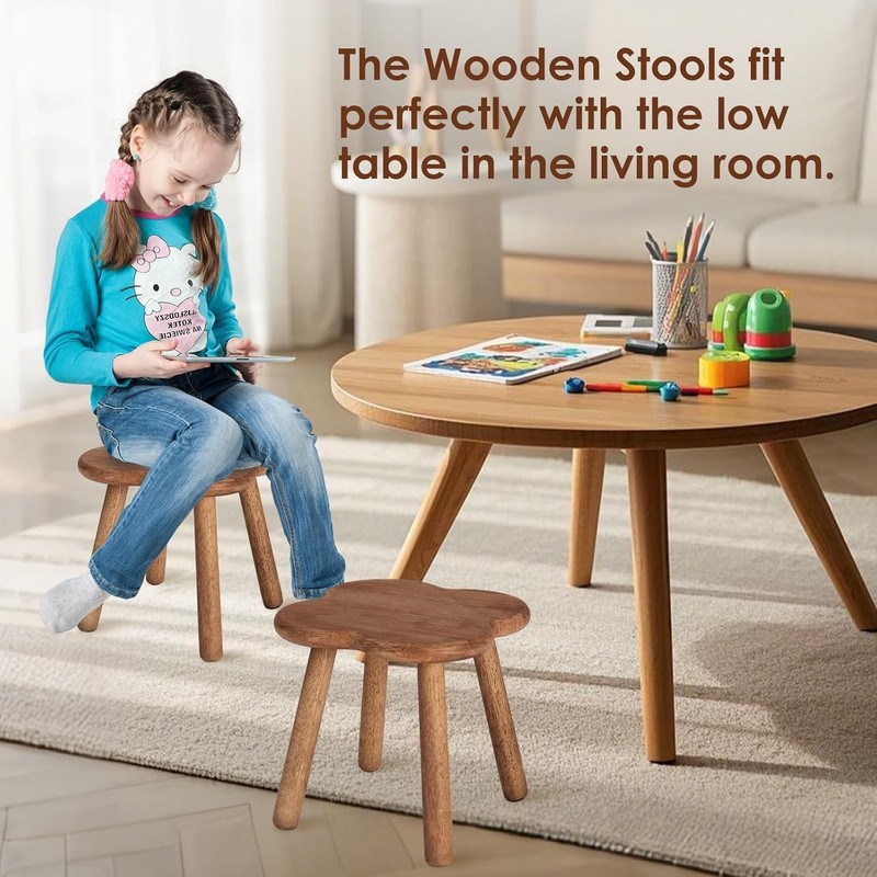 11.6inch Wooden Step Stool for 11.6 inches x x inches, Brown gallery