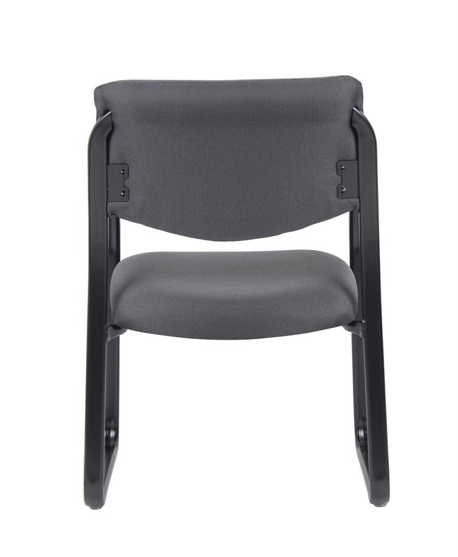 Boss Office Products Fabric Sled Base Guest Chair with Arms in Gray gallery