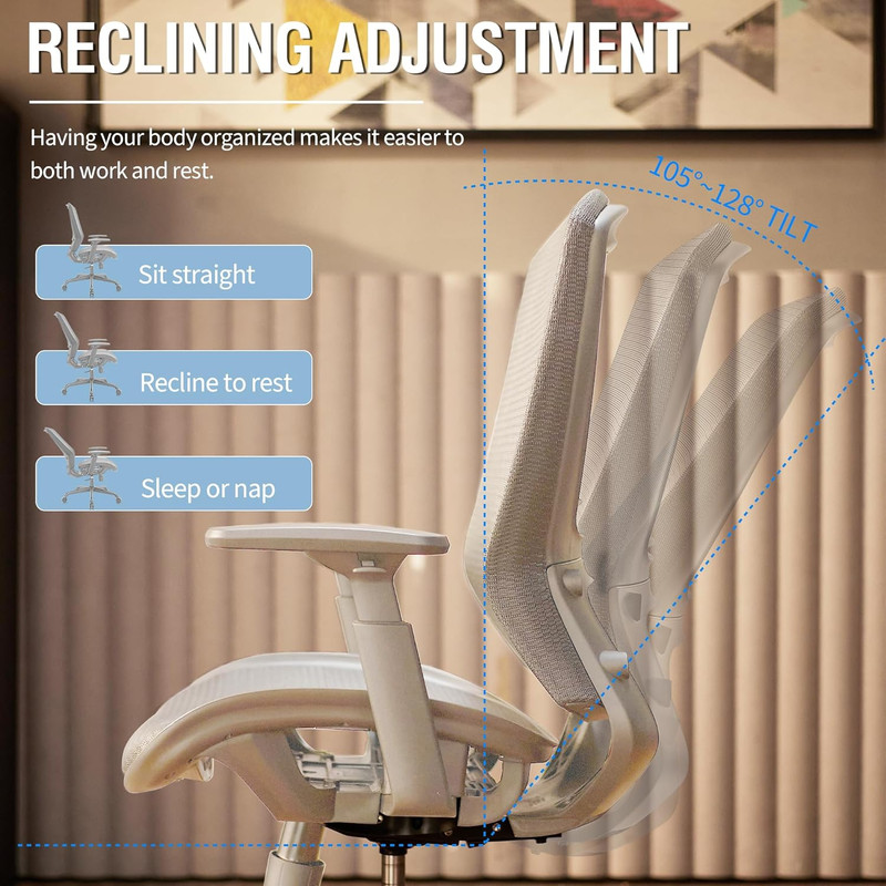 Mesh Office Chair,Ergonomic Computer Desk Chair,Sturdy Task Chair- Adjustable Lu gallery