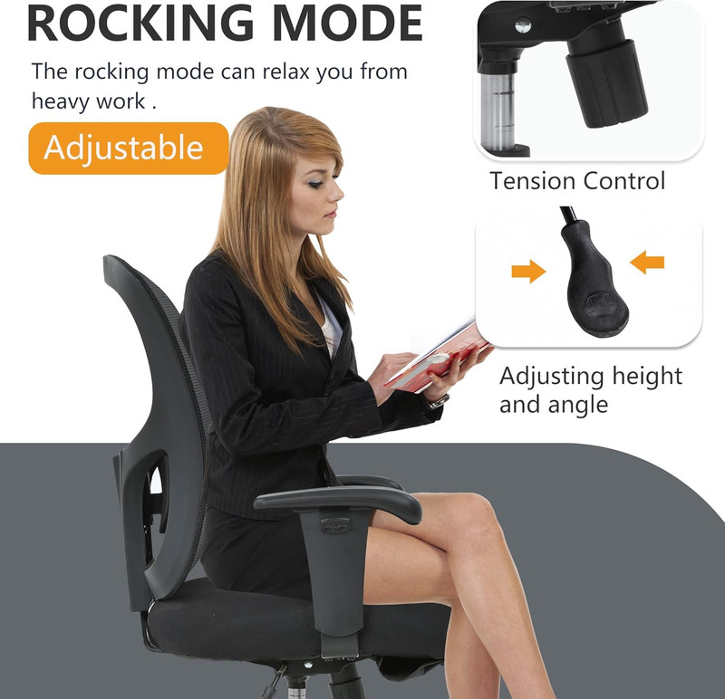 Ergonomic Big & Tall Office Chair with Lumbar Support - 500Lbs Capacity gallery