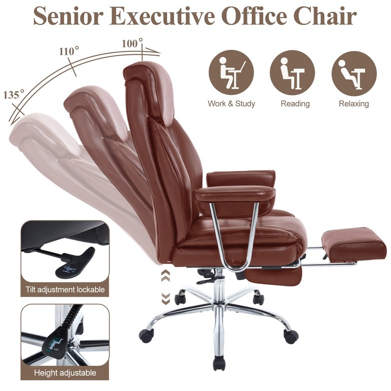 Big and Tall Office Chair 800lbs Wide Seat Office Chair with Back Support gallery