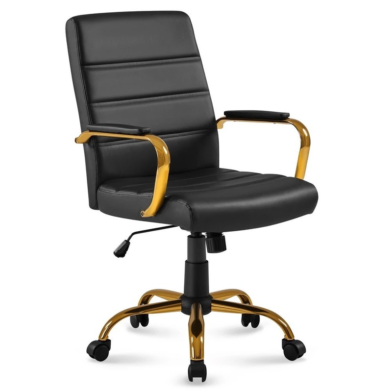 PU Leather Desk Chair Swivel Height Adjustable Office Computer Seat gallery
