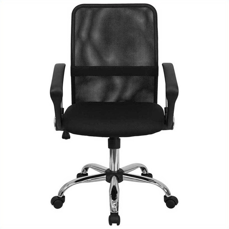 Flash Furniture Mid-Back Black Mesh Computer Office Chair with Chrome Base