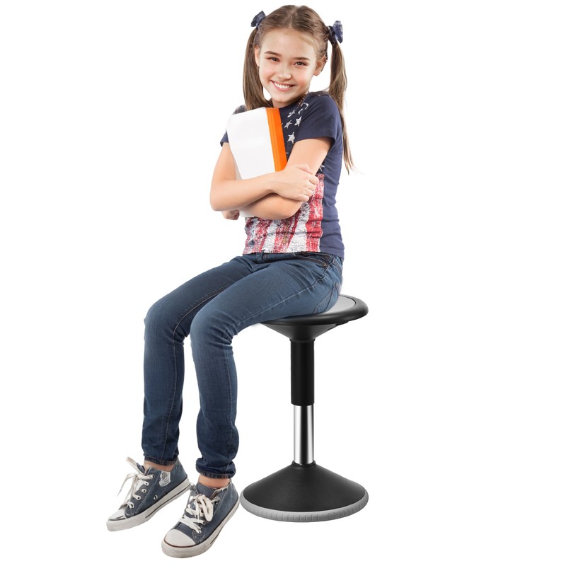 Kids Wobble Chair Height-Adjustable (15.7-21.7″) Active Chair Age 12-18 Black