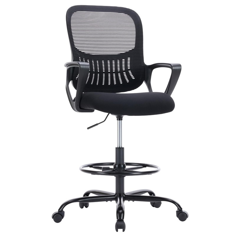 Drafting Chair – Counter Height Adjustable Tall Office Desk Chair with Fixed …