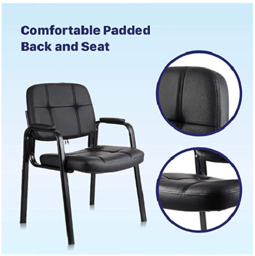 CLATINA 4 Pack Waiting Room Office Guest Chairs with Leather Padded Arm Rest gallery