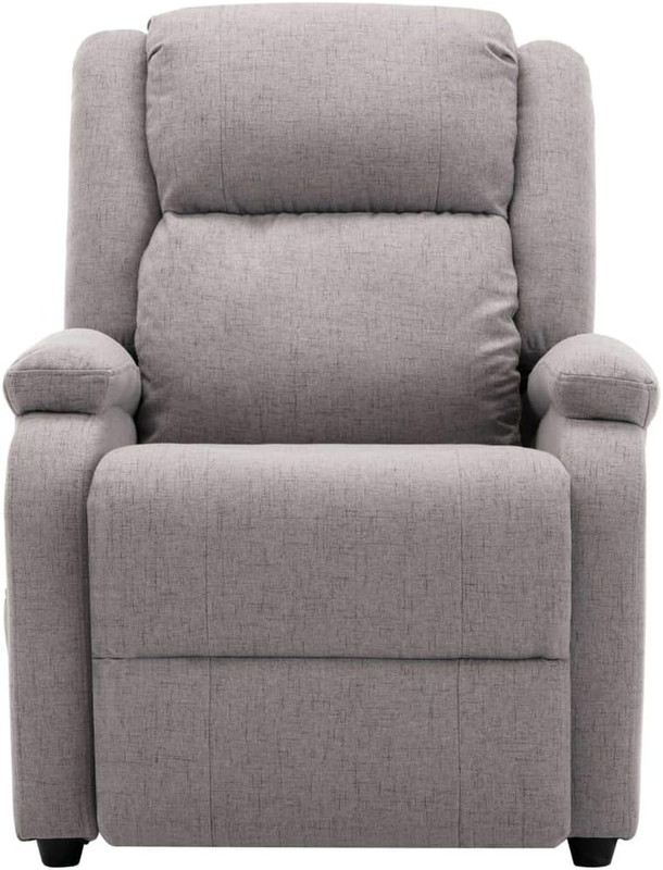 Light Gray Fabric Massage Chair with Reclining Function and 6-Point Vibration Ma gallery