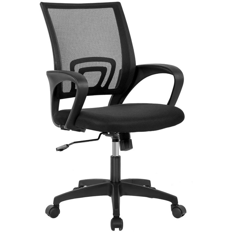 Home Office Chair Ergonomic Desk Chair Mid-Back Mesh Computer Chair Lumbar Su…