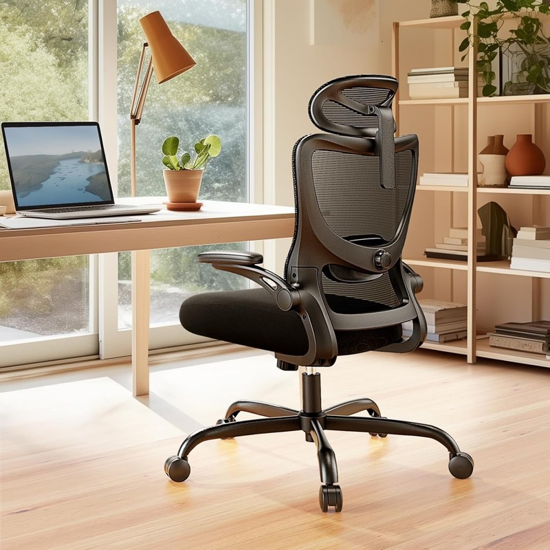 Ergonomic Office Chair Mesh High Back Lumbar Support Adjustable Headrest Work gallery