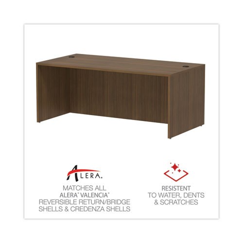 Alera Valencia Series Straight Front Desk Shell, 71" X 35.5" X 29.63", Modern gallery