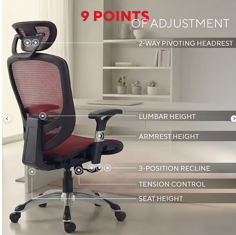Staples Hyken Ergonomic Mesh Swivel Task Chair, Black (ST63137)-US WARE-NEW100% gallery