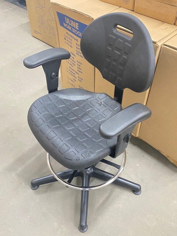 ULINE H-3732 & H-3738 Deluxe Work Stool - Polyurethane, Adjustable Office Chair gallery