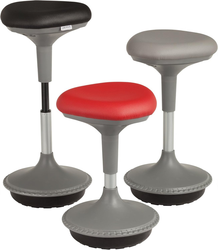 Gray Adjustable Active Learning Stool with Foam Padding and Wobble Motion gallery