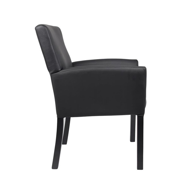 Scranton & Co Executive Box Arm Chair with Caressoft Upholstery & Mahogany Base gallery