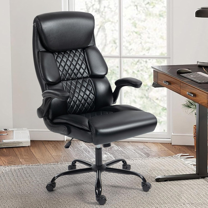 Office Chair - Ergonomic High Back Computer Desk Chair with Rocking Function & L