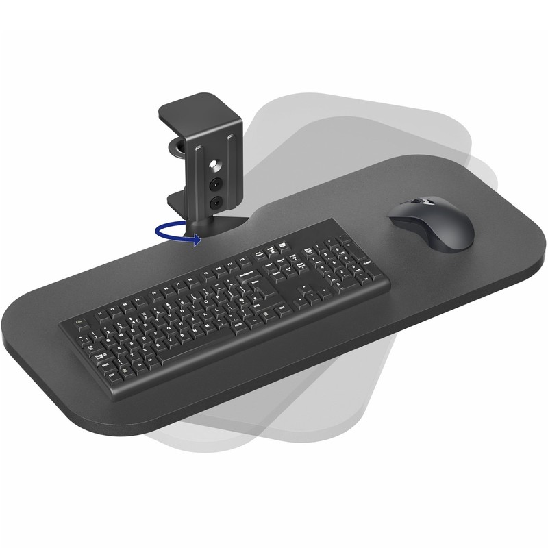 Clamp-on 23 x 10 inch Rotating Computer Keyboard and Mouse Tray, Extra Sturdy…