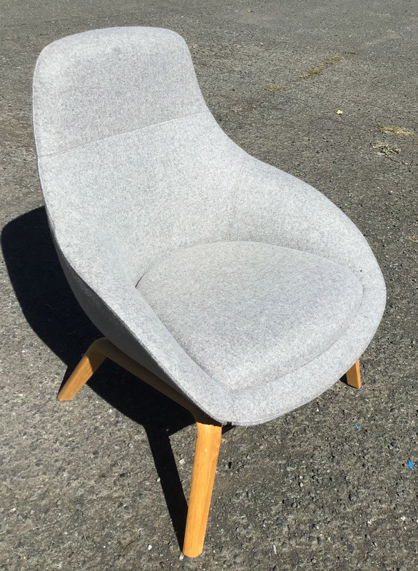 NaughtOne "Always" Lounge Chair for Herman Miller: Luxe Fabric + Wood Base