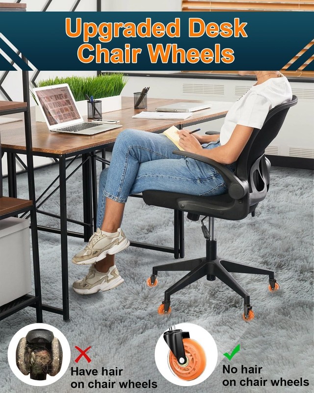 Heavy-Duty 3-Inch Office Chair Casters - Noise-Free Universal Fit Wheels gallery