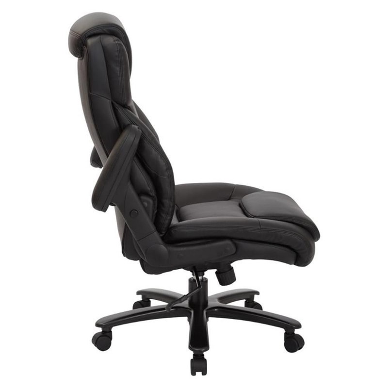 Big and Tall Deluxe High Back In Black Bonded Leather Executive Chair gallery