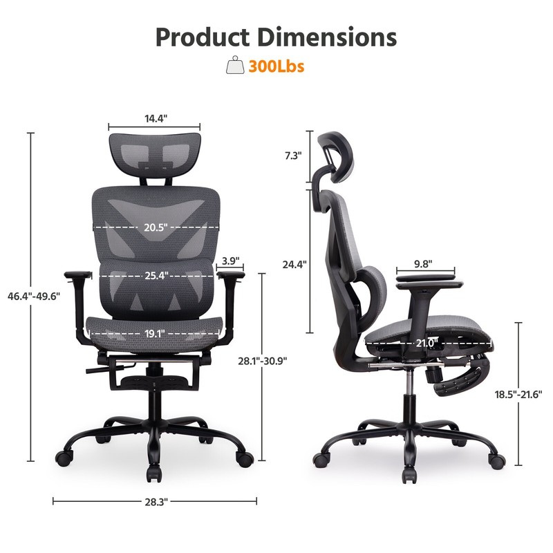 Deluxe Mesh Ergonomic Office Chair with Adjustable Lumbar Support gallery