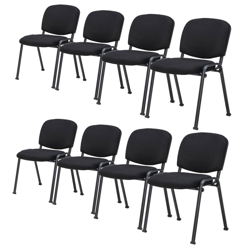 Set of 8 Office Guest Chair Stackable Reception Chair Waiting Conference Room