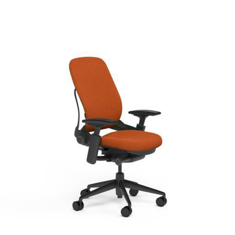 New Large Steelcase Leap PLUS Adjustable Desk Chair Buzz2 Pumpkin Fabric 500 lb