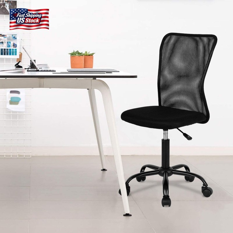 FDW Home Office Chair Mid Back Mesh Desk Chair Armless Computer Ergonomic Task R gallery