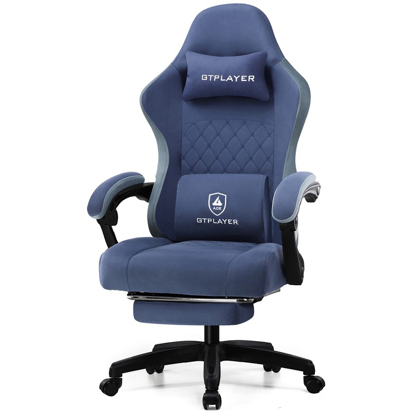 GTPLAYER Gaming Chair with Pocket Spring Cushion, Linkage Armrests & Footrest, E gallery
