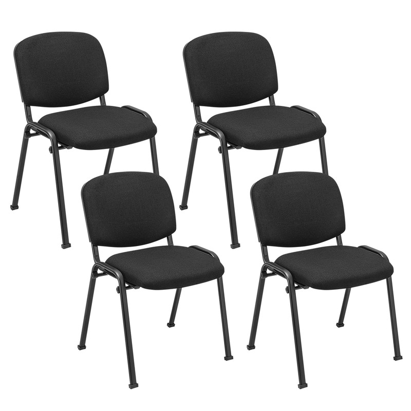 4PCS Office Guest Chair Stackable Reception Chair Waiting Conference Room