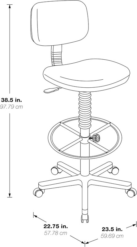 Office Star DC Series Adjustable Drafting Chair with Foot Ring and Sculptured Fo gallery