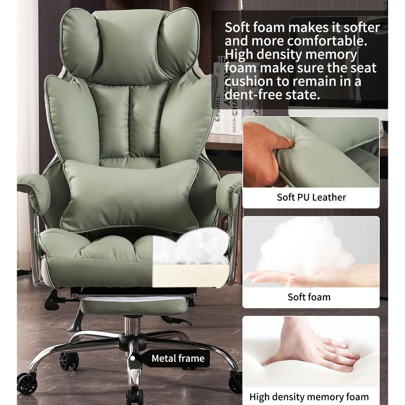Big and Tall Office Chair 400lbs - Executive Office Chairs with Footrest, Hea... gallery