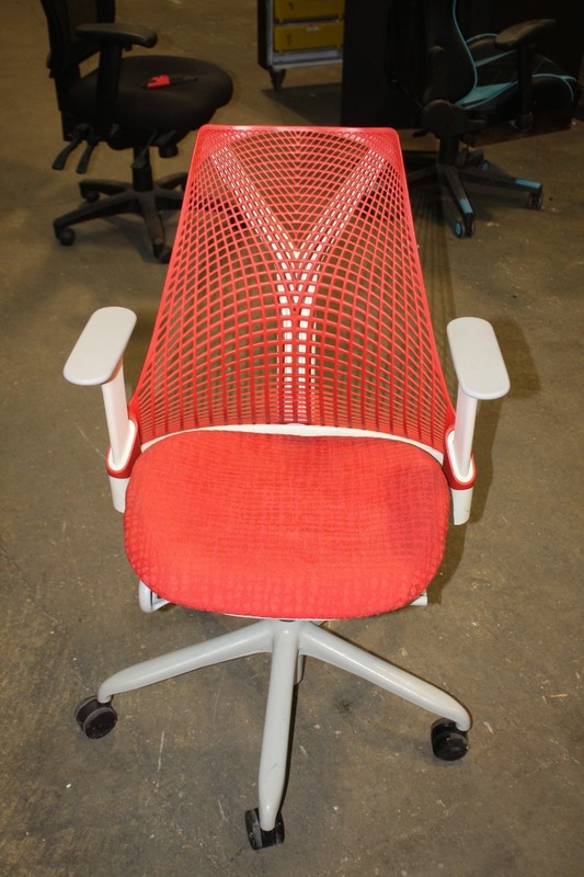 Herman Miller Sayl Chair Orange & Gray Office Gaming
