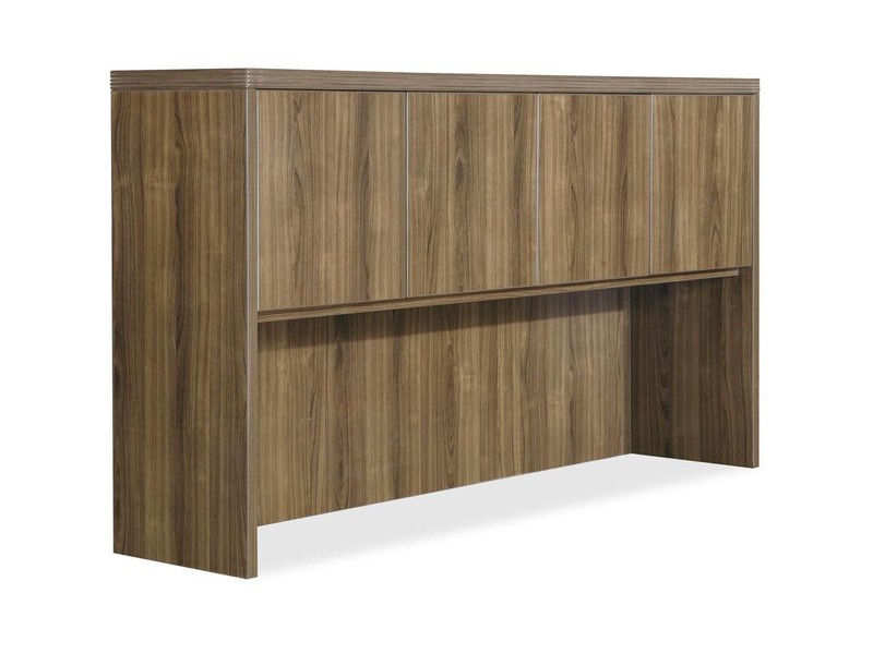 Lorell Top 1-1/2″ Hutch w/Drs 15″x66″x37″ Walnut 34321