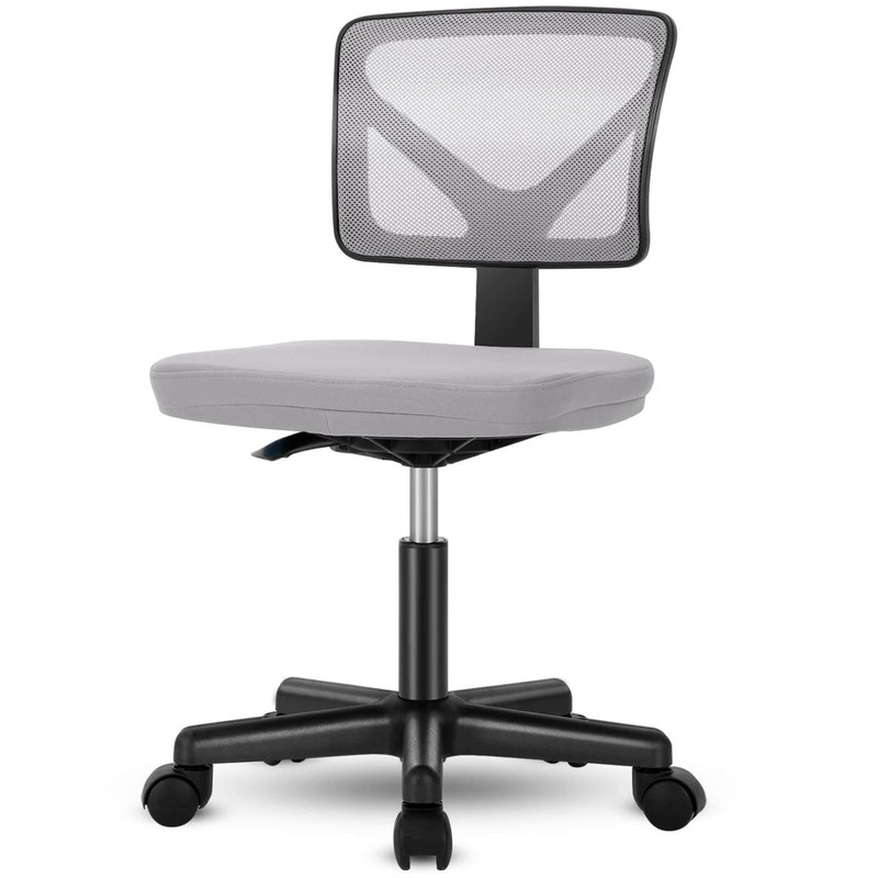 Low-Back Mesh Office Chair W/ Lumbar Support Armless Swivel Rolling Chair gallery
