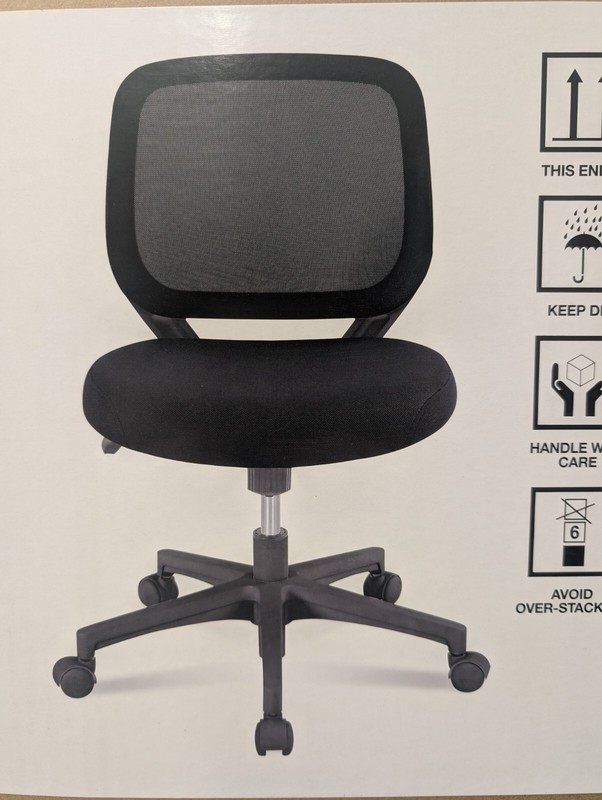Realspace Jaxby Mid-Black Chair (Black 5467093)