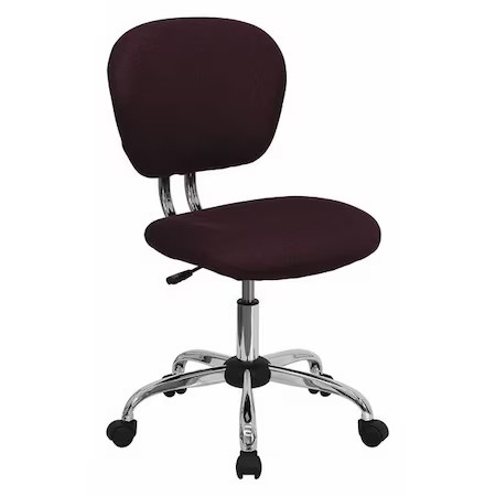 FLASH FURNITURE H-2376-F-BY-GG Task Chair, 17-1/4″ to 21″, Burgundy