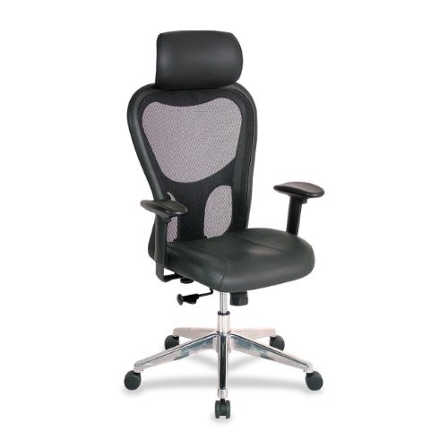 Lorell LLR85035 High Back Executive Chair Black Leather