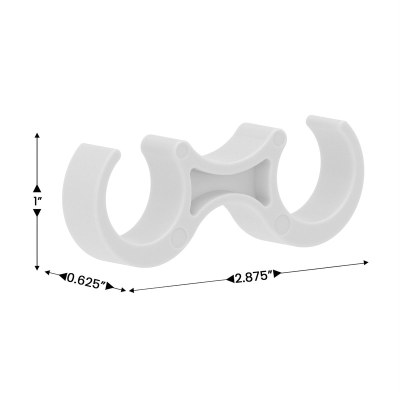 White Wide Plastic Ganging Clips - Set of 2 gallery