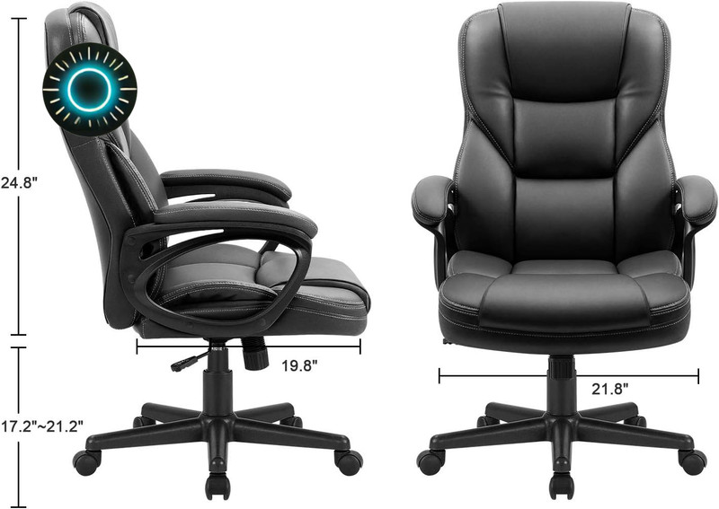 Serta Big & Tall Office Chair Bonded Leather Black FREE SHIPPING gallery