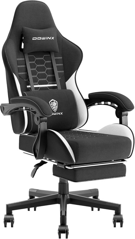 Gaming Chair Fabric with Pocket Spring Cushion, Massage Game Chair Cloth with He