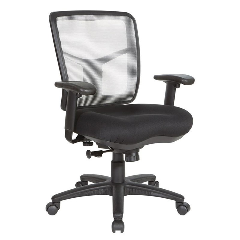 Scranton & Co Air Mist Mesh Back Office Chair in White with Fabric Seat
