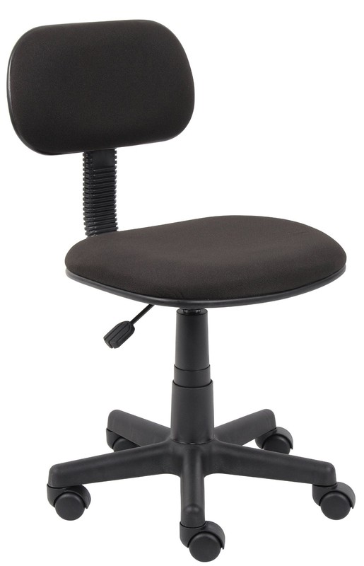 Fabric Steno Chair in Black, Low-Back (B205-BK)