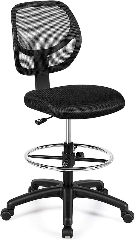 Drafting Chair Tall Office Chair with Back, Height Adjustable Home Office Chair
