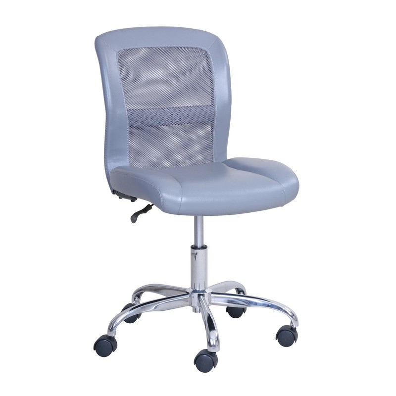 Mainstays Mid-Back, Vinyl Mesh Task Office Chair, Black and Gray gallery